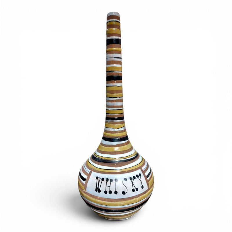 Bouteille en faïence émaillée de Roger Capron, Vallauris, années 1950