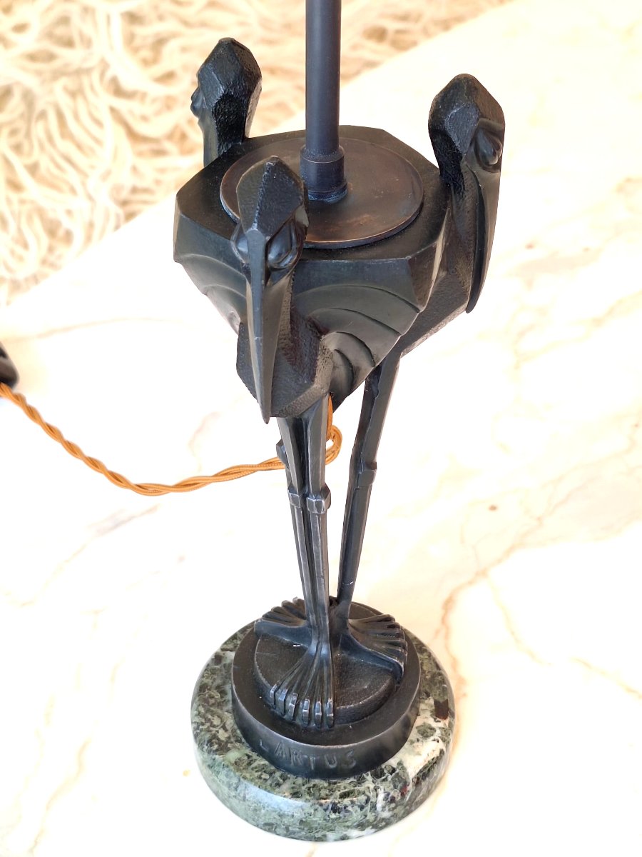 Lampe art déco signée Artus-photo-2