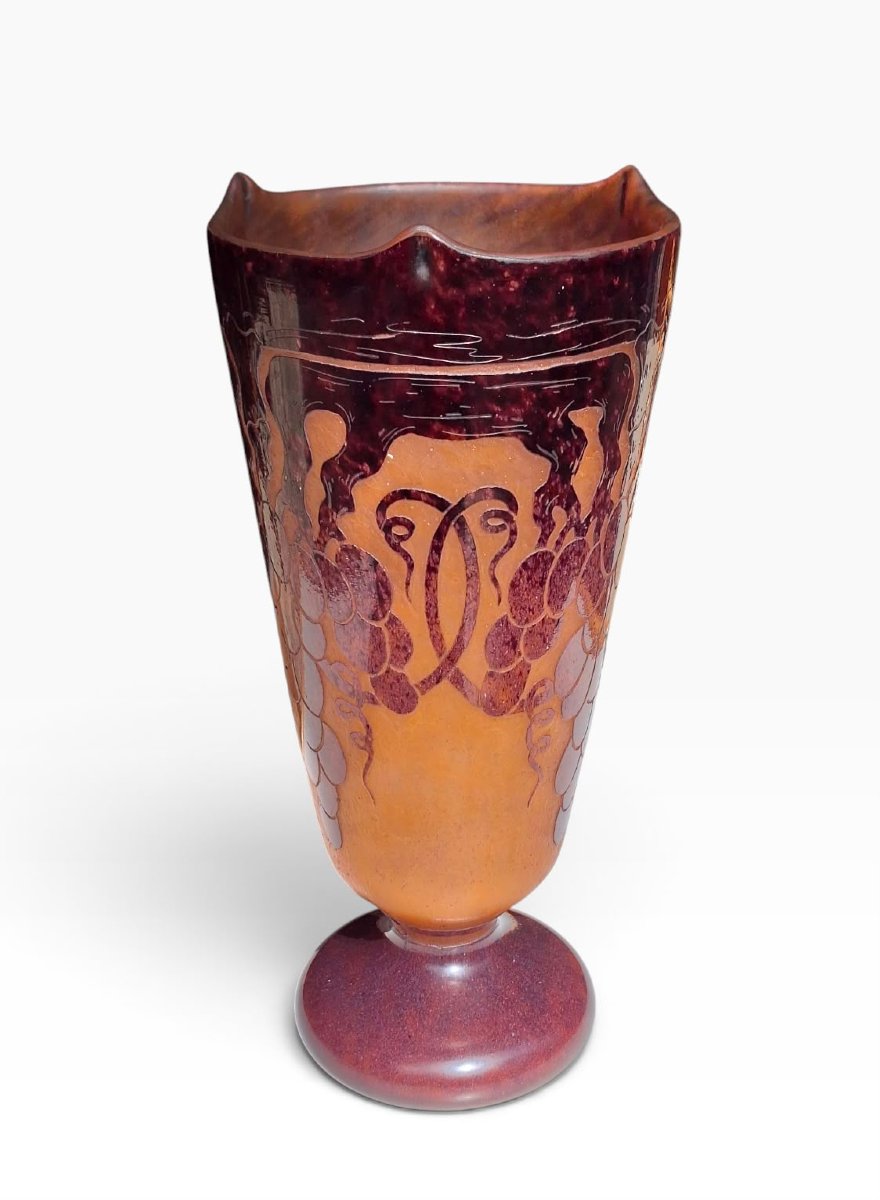 French Glass, Schneider/charder, Muscat-patterned Vase-photo-2