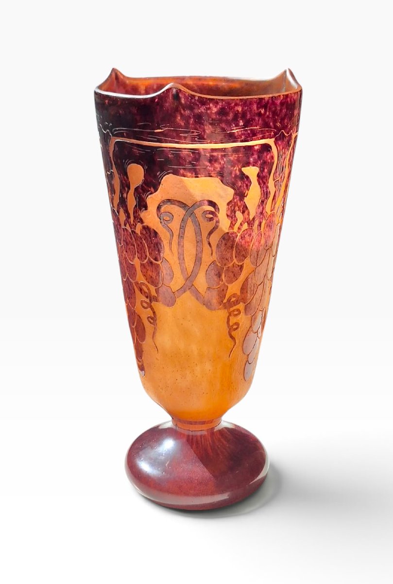 French Glass, Schneider/charder, Muscat-patterned Vase-photo-2