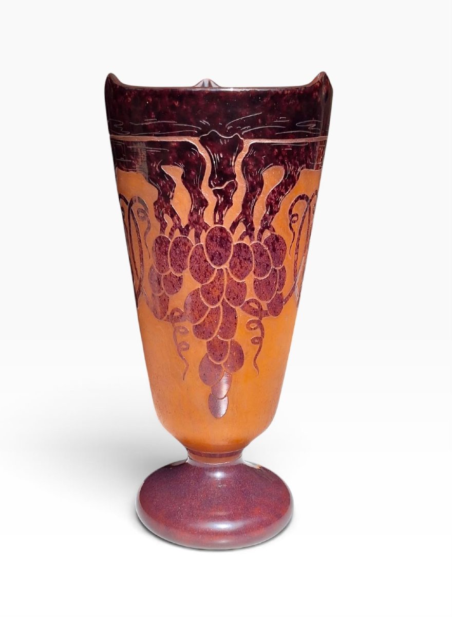 French Glass, Schneider/charder, Muscat-patterned Vase