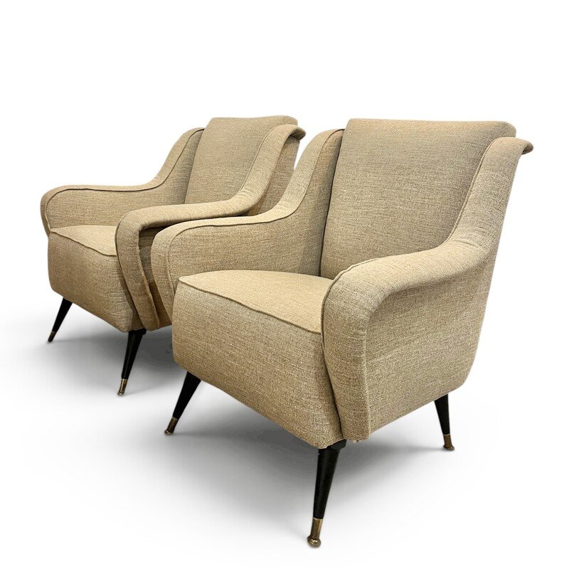 Paire de fauteuils style italien années 1950-photo-3