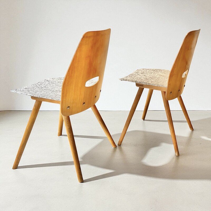 4 "lollipop" Chairs By Frantisek Jirak For Tatra, 1965-photo-2