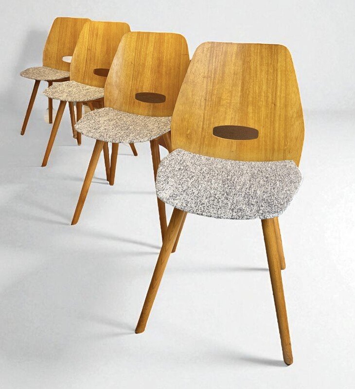 4 "lollipop" Chairs By Frantisek Jirak For Tatra, 1965-photo-4