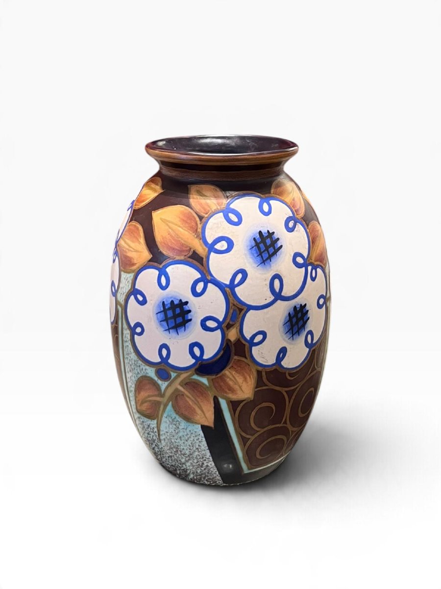 Boch Frères Kéramis Vase, Signed By Léon Delfant
