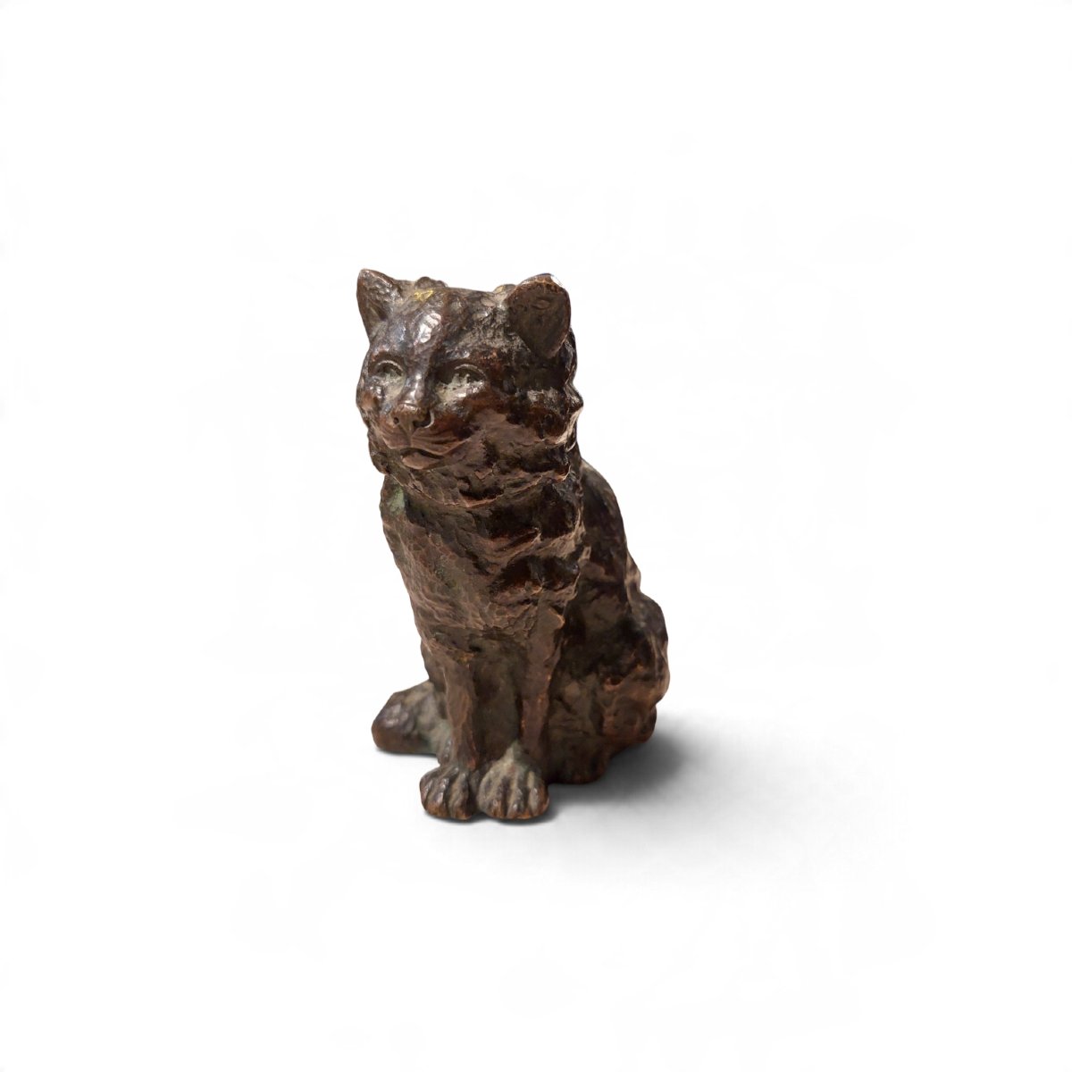 Bronze animalier cire perdue, chat à l'arrêt, par Frémiet-photo-2