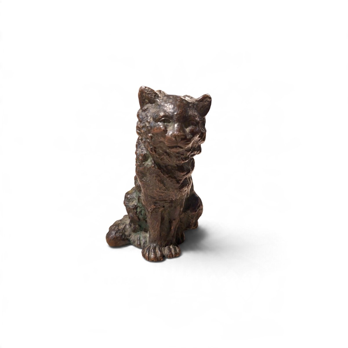 Bronze animalier cire perdue, chat à l'arrêt, par Frémiet-photo-5