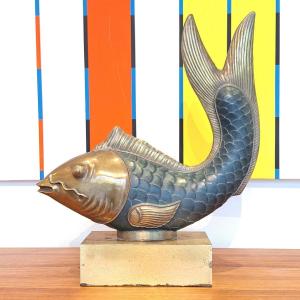 Brass Fish Sculpture 