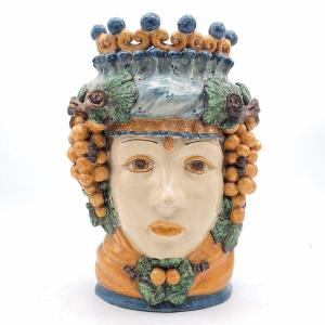 Sicilian Earthenware Cache Pot 