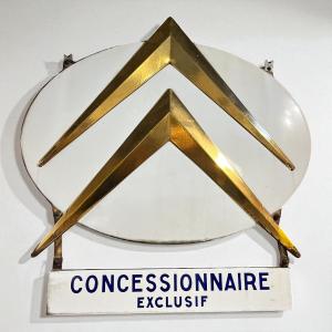 Double Enamelled Citroën Plaque - Neuhaus Glassworks - 1960s