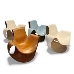 4 fauteuils albatros par Danielle quarante pour airborne, 1969