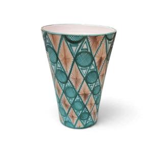 Grand vase terre cuite émaillée signé par Robert Picault Vallauris