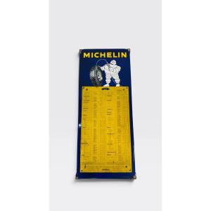 Michelin Enameled Tire Pressure Plate, 1952