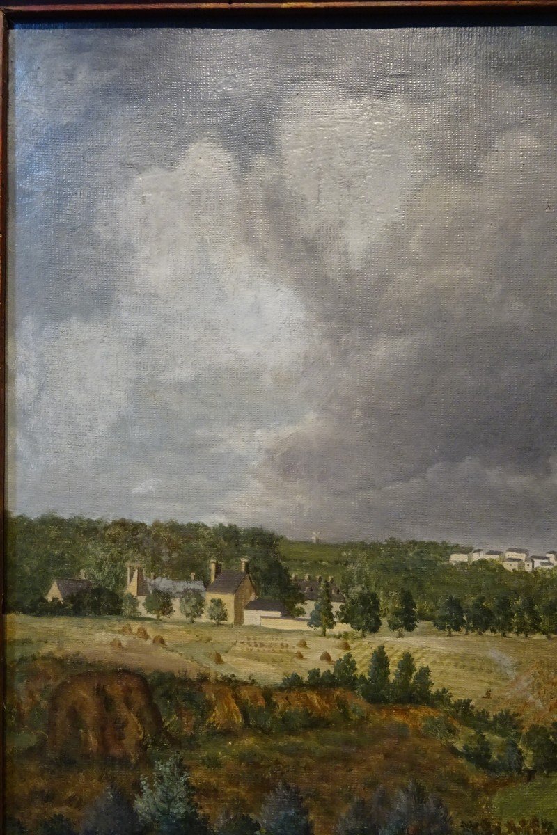 Pair Of Landscapes, Oil On Canvas 1st Half Of The 19th Century-photo-5