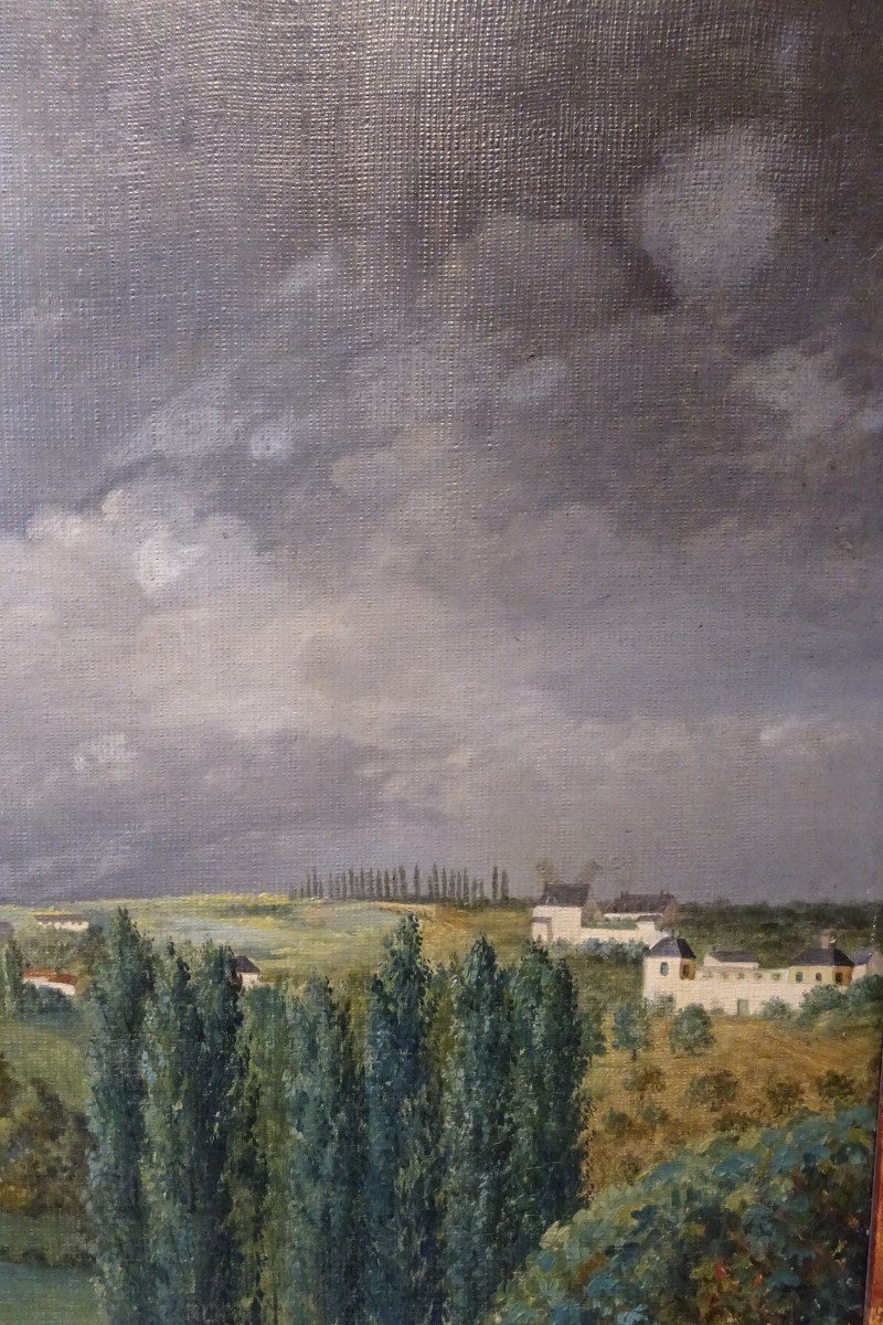 Pair Of Landscapes, Oil On Canvas 1st Half Of The 19th Century-photo-6