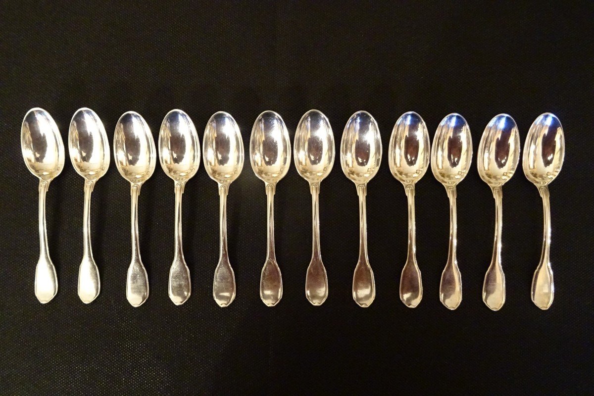 Sterling Silver Cutlery Set By Henri Lappara 57 Pieces-photo-3