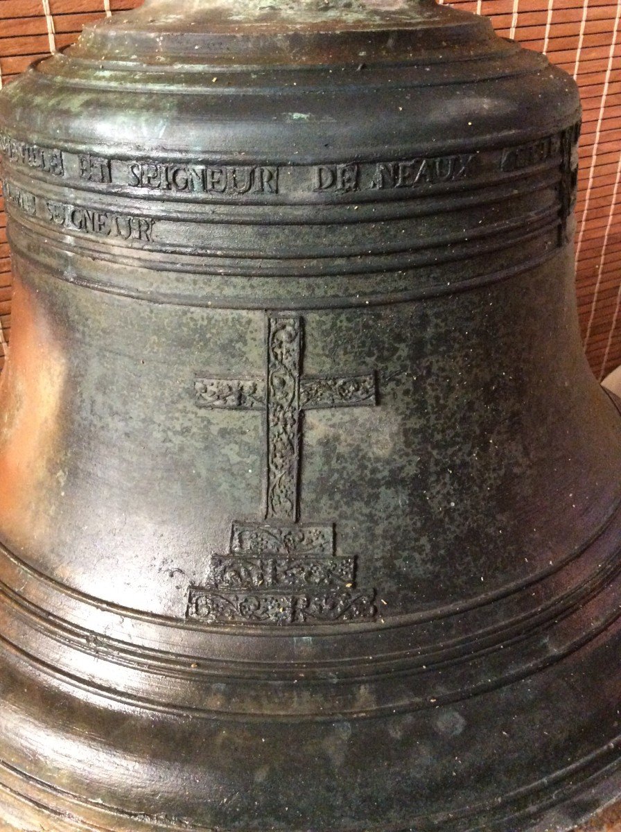 Mouvement d'horloge de château et sa cloche nommée et datée-photo-4