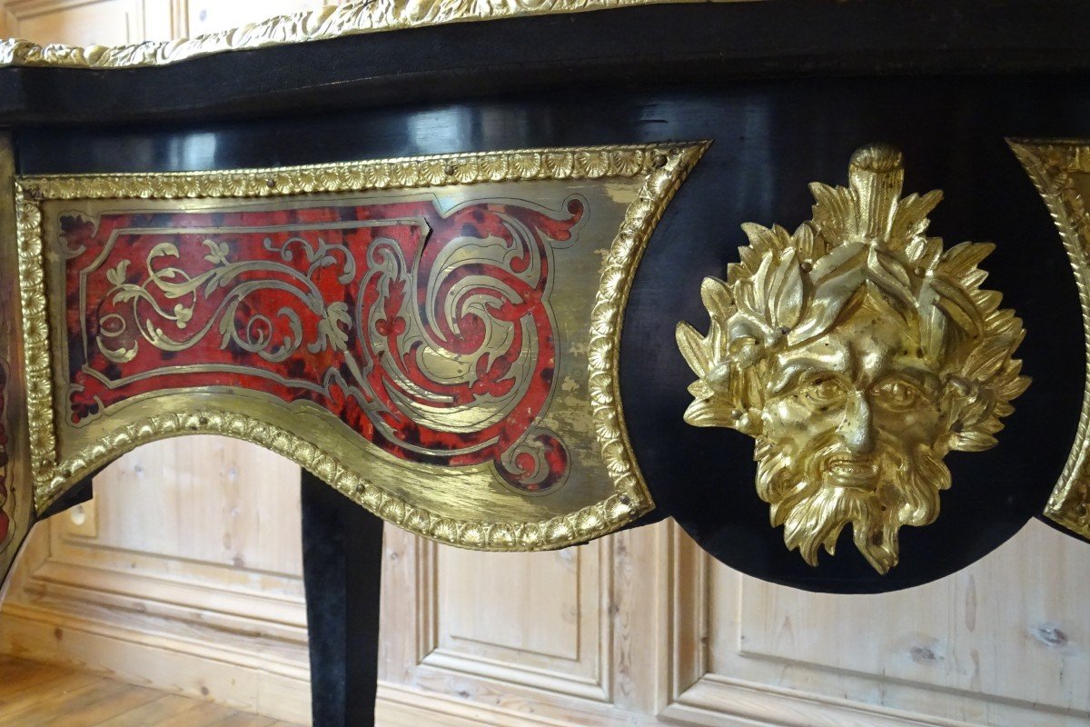Napoleon III Middle Table In Boulle Marquetry-photo-6