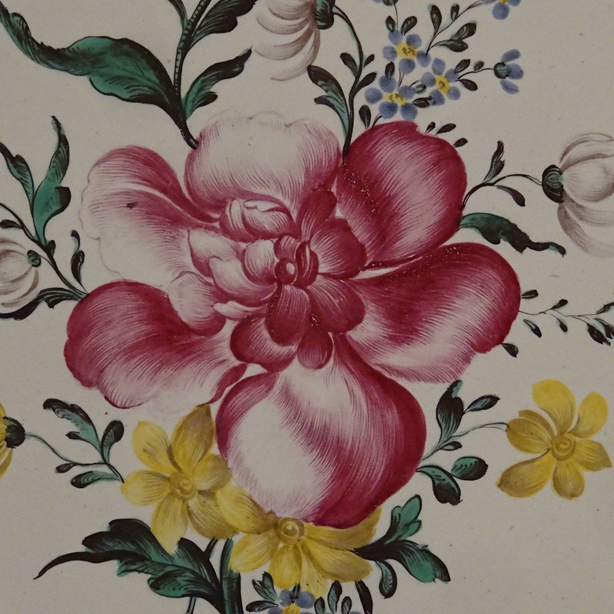 Strasbourg Earthenware Plate Marked Joseph Hannong XVIII-photo-3
