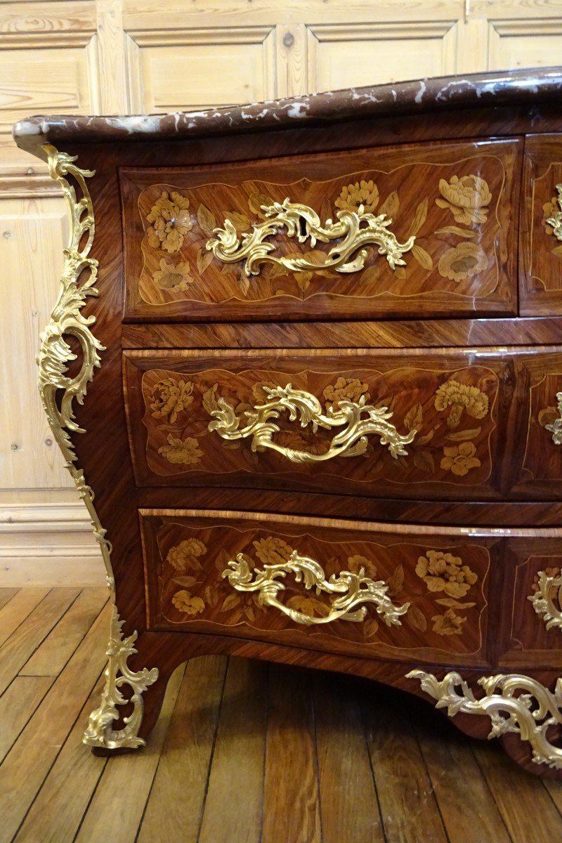 Comode Tomb Louis XV Period Stamped F. Reizell-photo-1