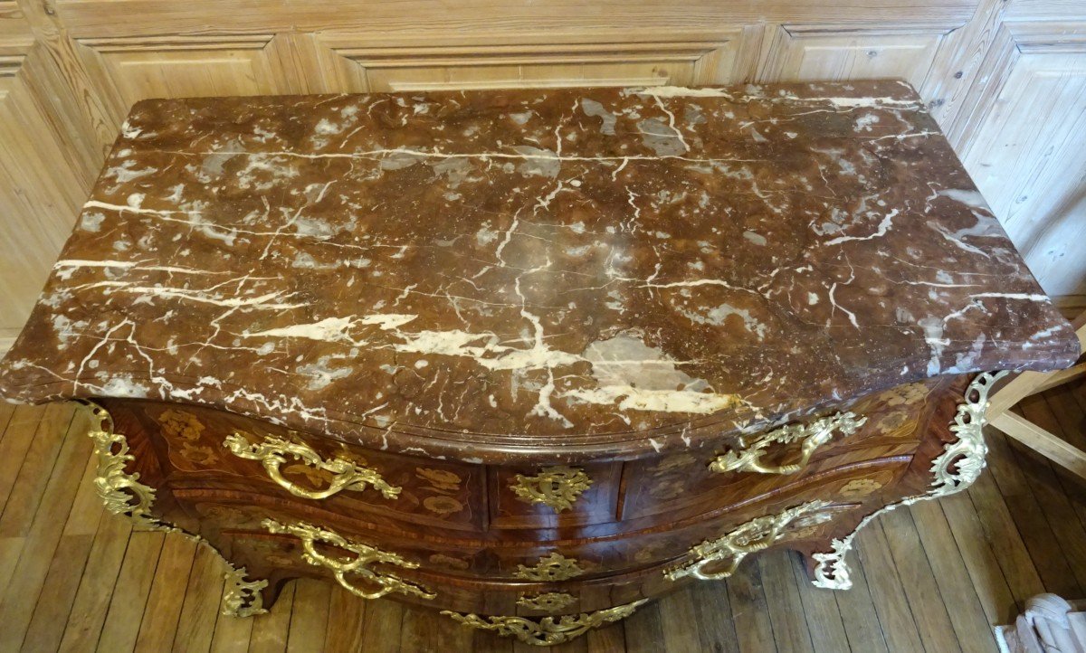 Comode Tomb Louis XV Period Stamped F. Reizell-photo-8