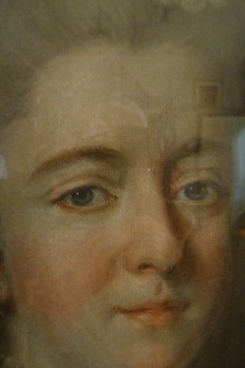 Pastel, 18th Century Portrait Of A Woman Of Quality-photo-4