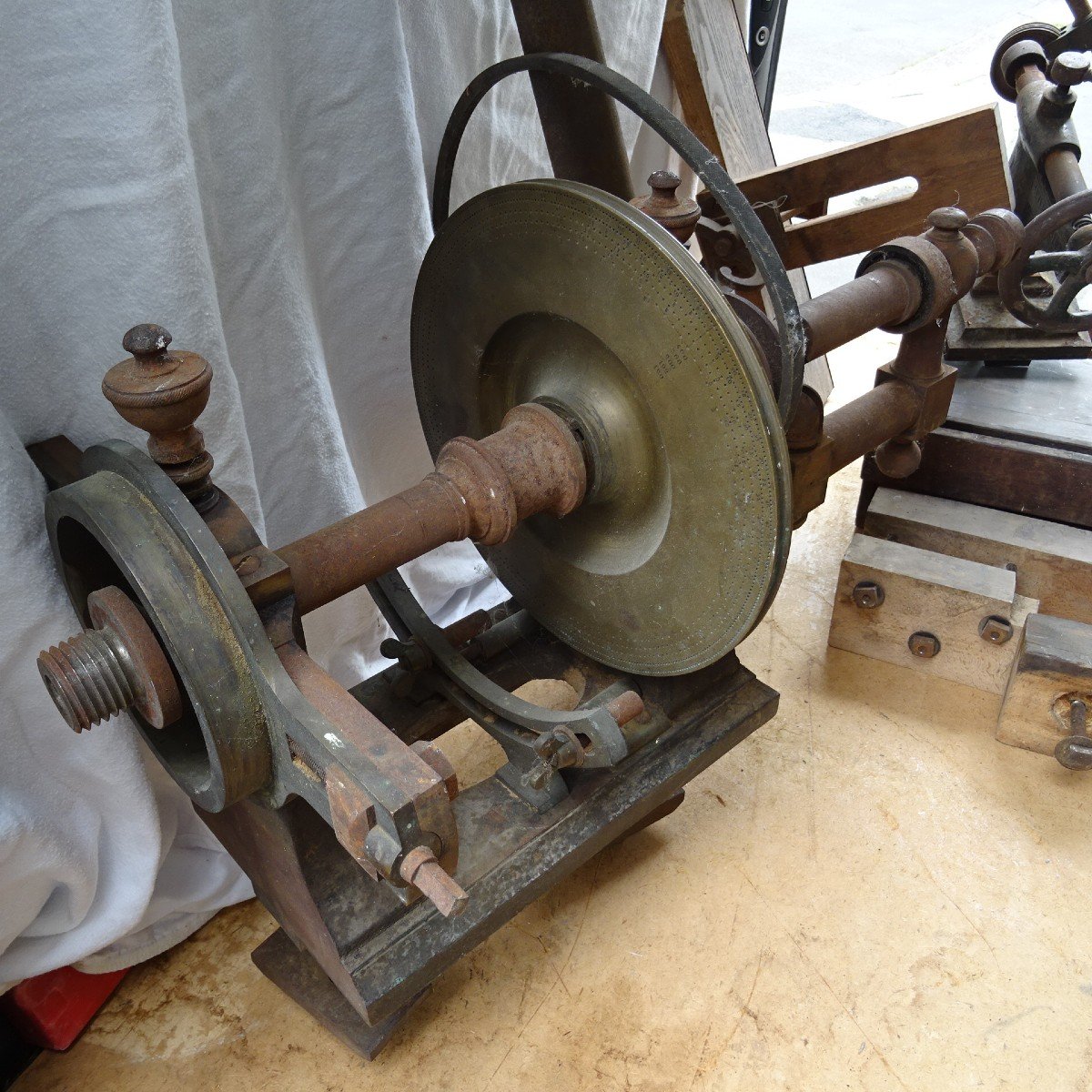 Wood Lathe End Of 18th Century, Beginning Of 19th Century-photo-3