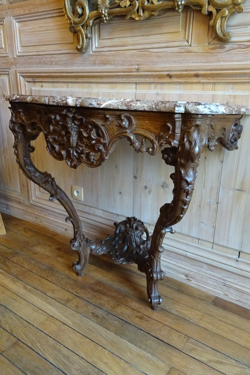 Regency Period Carved Oak Console Table-photo-2