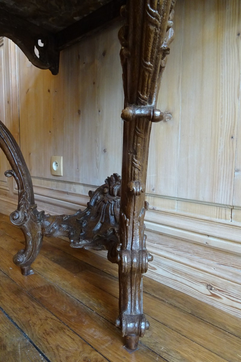 Regency Period Carved Oak Console Table-photo-6