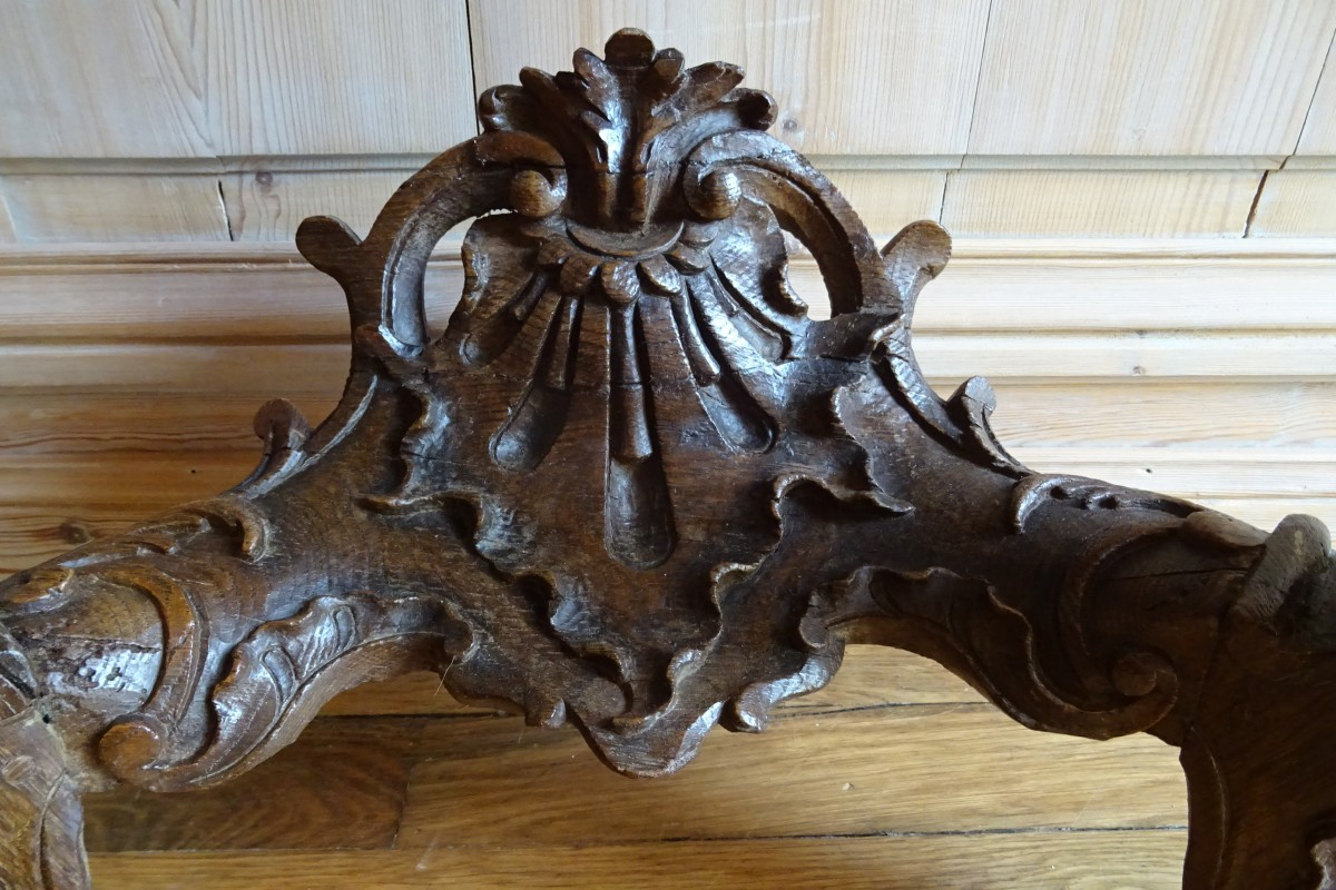 Regency Period Carved Oak Console Table-photo-7