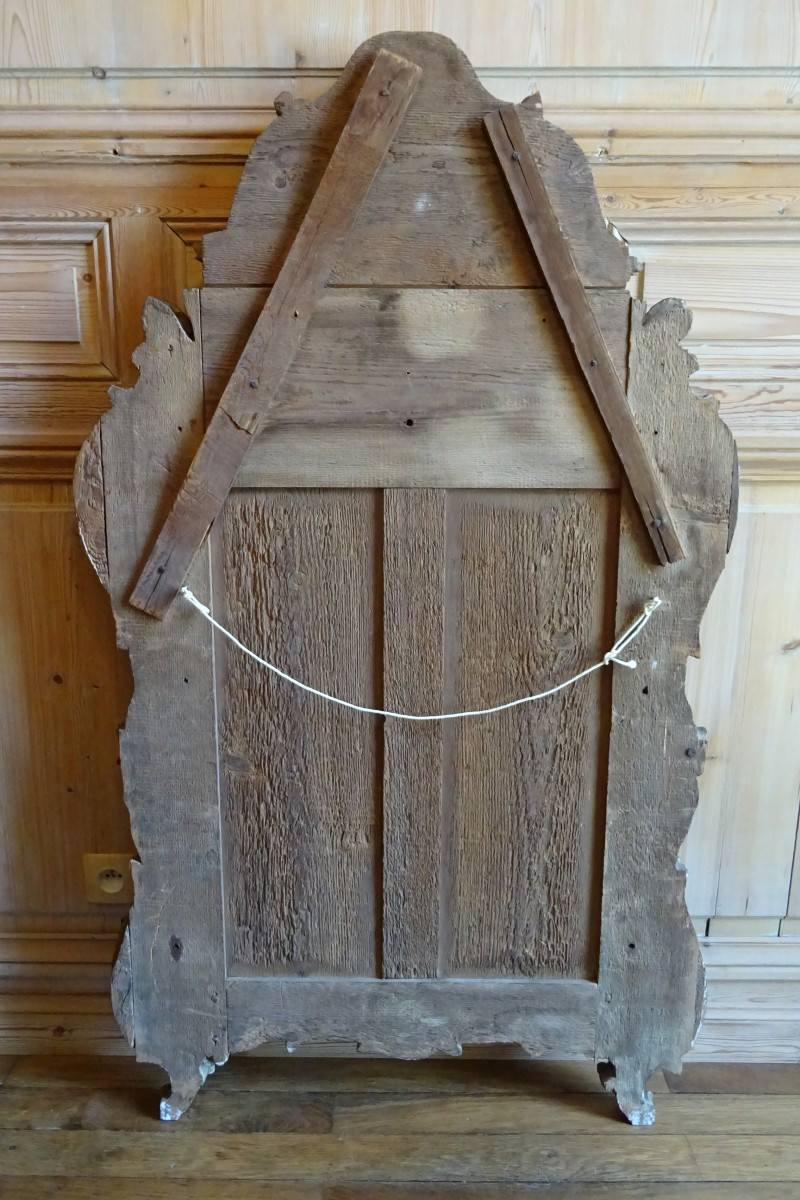 Miroir provençal en bois doré d'époque Louis XV dit de Beaucaire-photo-4