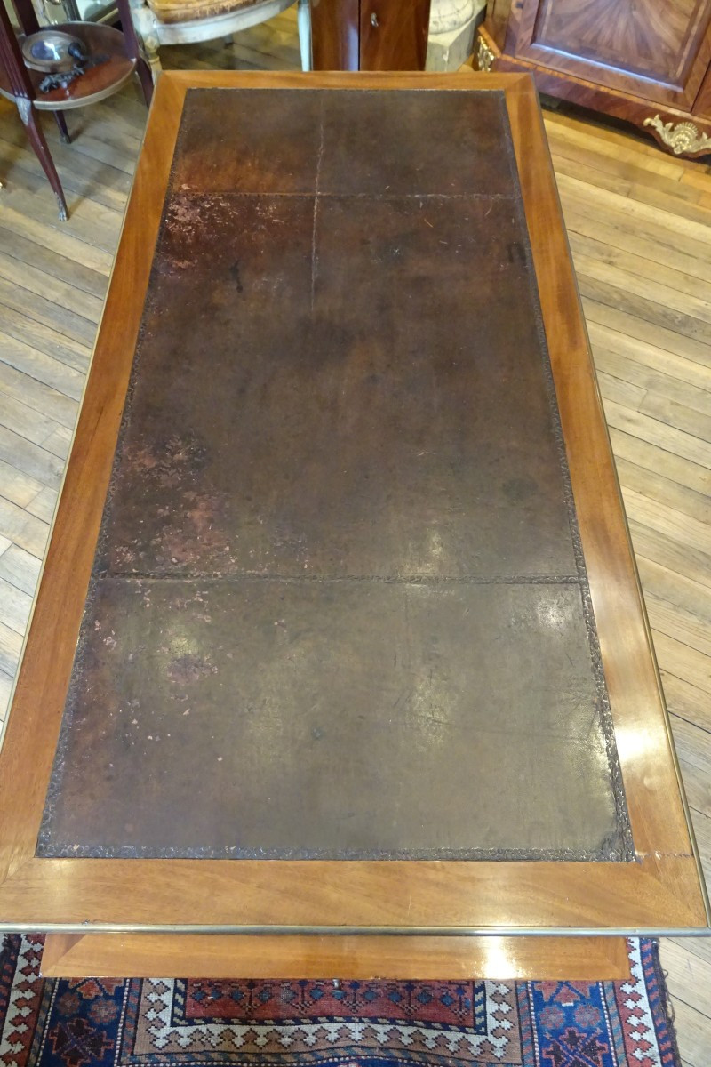 Louis XVI Period Mahogany Flat Desk-photo-5