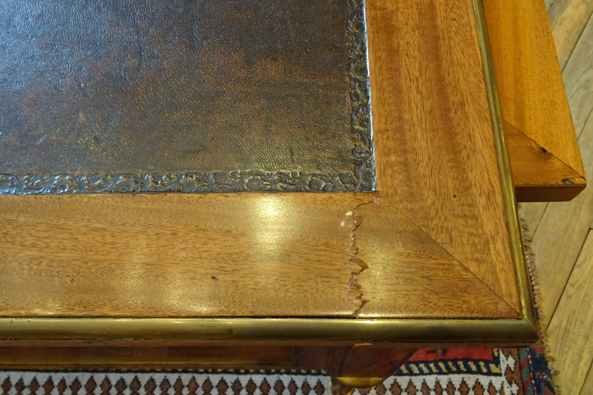 Louis XVI Period Mahogany Flat Desk-photo-6