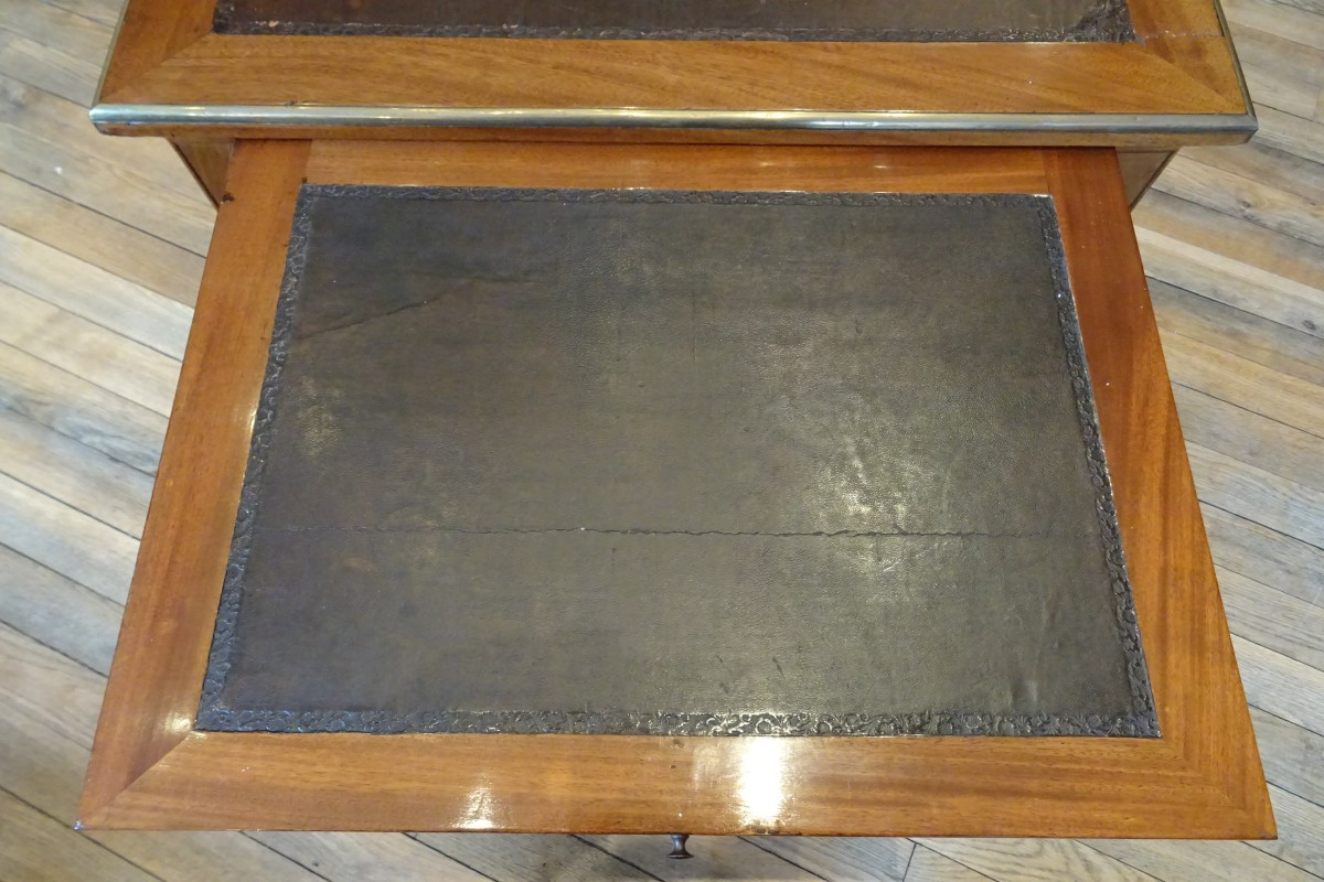 Louis XVI Period Mahogany Flat Desk-photo-7