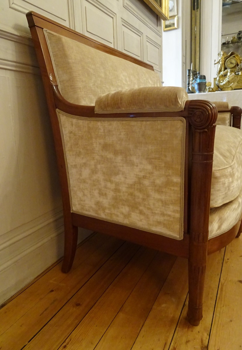 Empire Period Mahogany Sofa Attributed To P. Marcion-photo-3