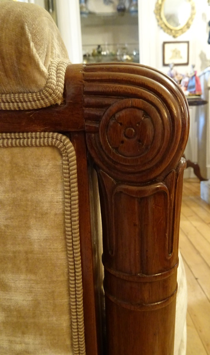 Empire Period Mahogany Sofa Attributed To P. Marcion-photo-4
