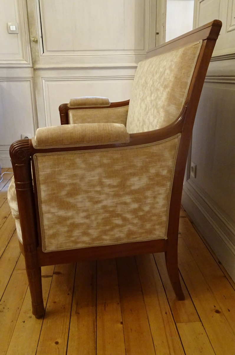 Empire Period Mahogany Sofa Attributed To P. Marcion-photo-1