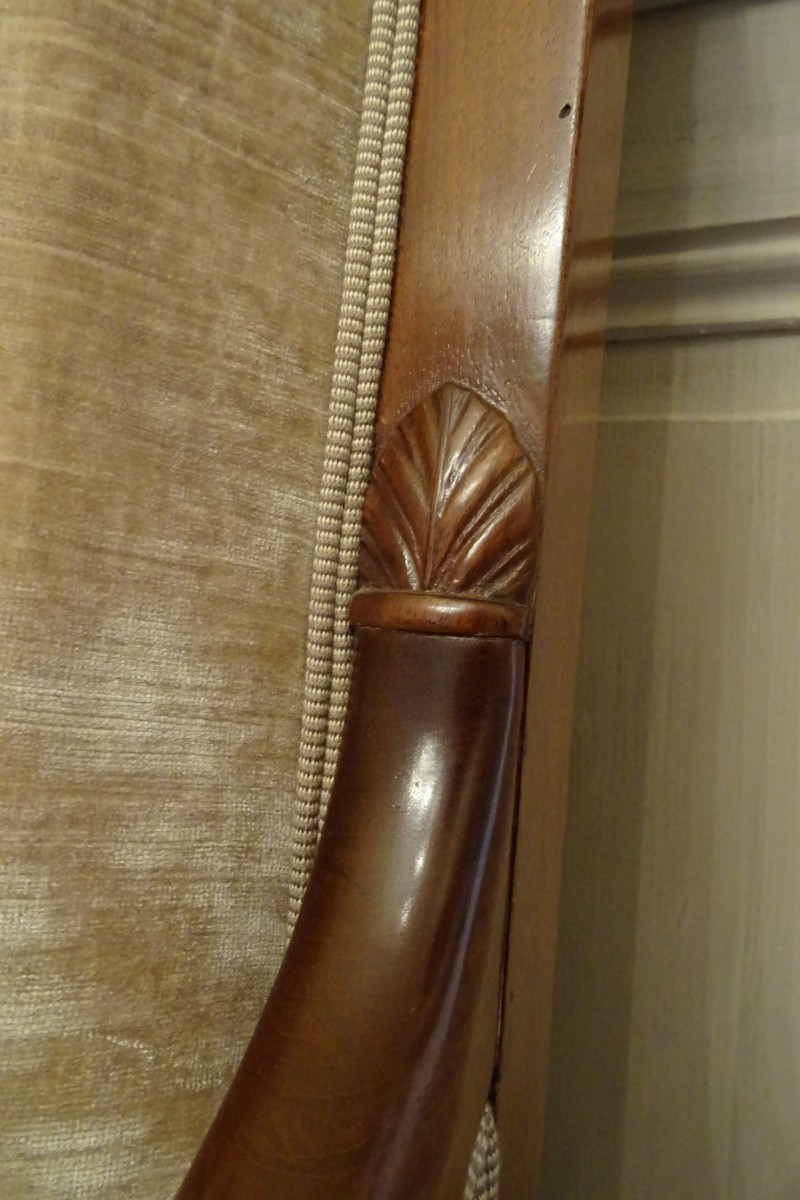 Empire Period Mahogany Sofa Attributed To P. Marcion-photo-2