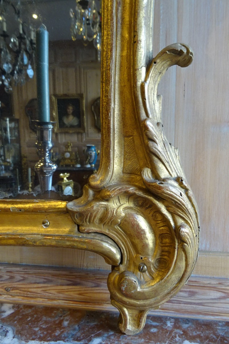Louis XV Period Giltwood Mirror-photo-3