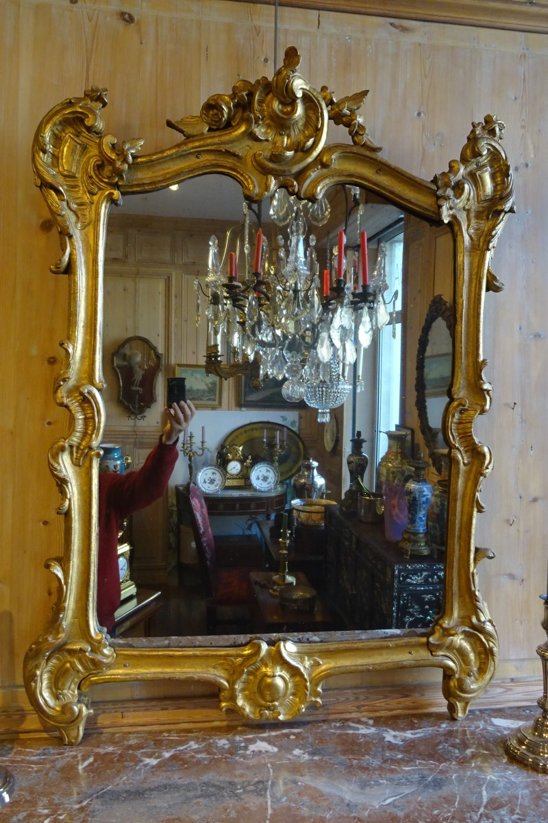 Louis XV Period Giltwood Mirror-photo-6