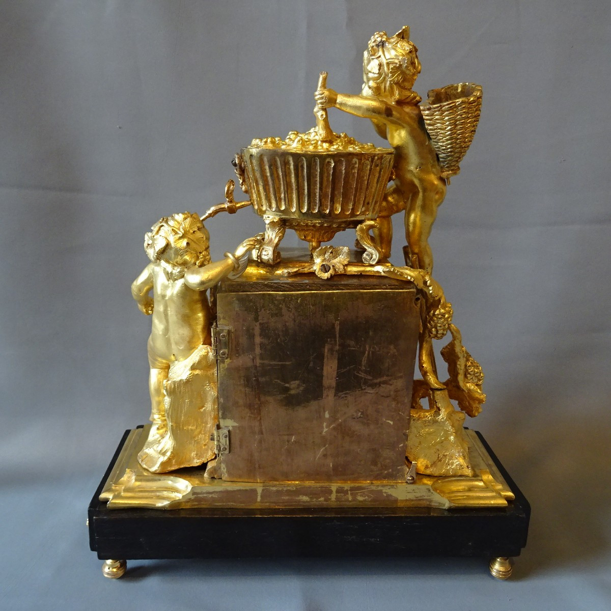 Louis XVI Period Clock With Grape-picking Children (from Bordeaux Or Burgundy)-photo-4