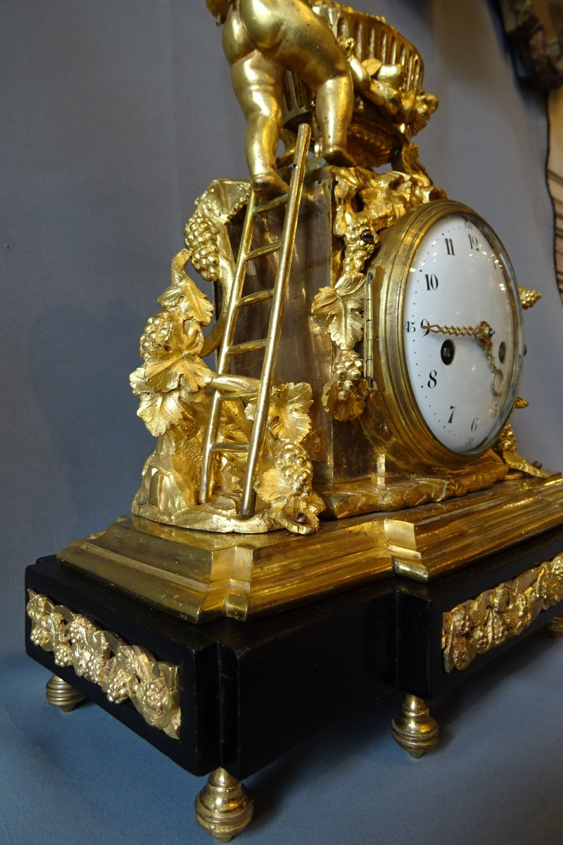 Louis XVI Period Clock With Grape-picking Children (from Bordeaux Or Burgundy)-photo-6