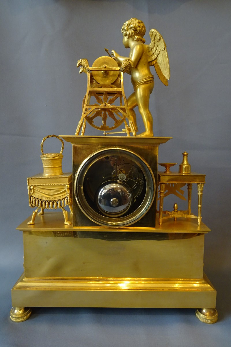 Empire Period Gilt Bronze Clock-photo-4