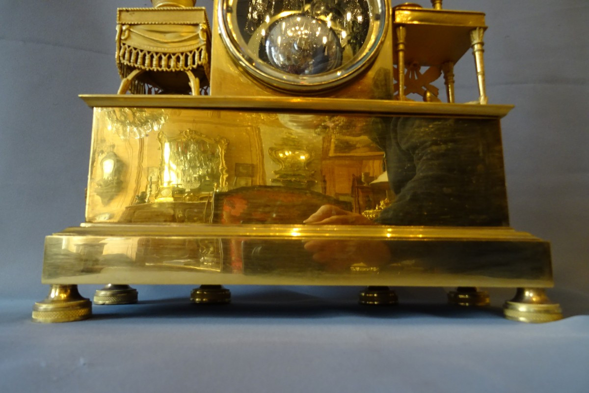 Empire Period Gilt Bronze Clock-photo-7