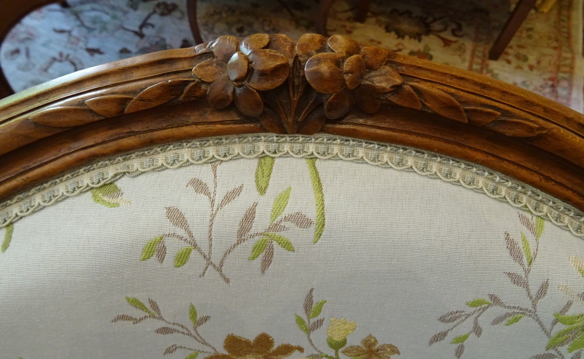 Pair Of Louis XV Period Bergères Stamped J Lechartier-photo-2