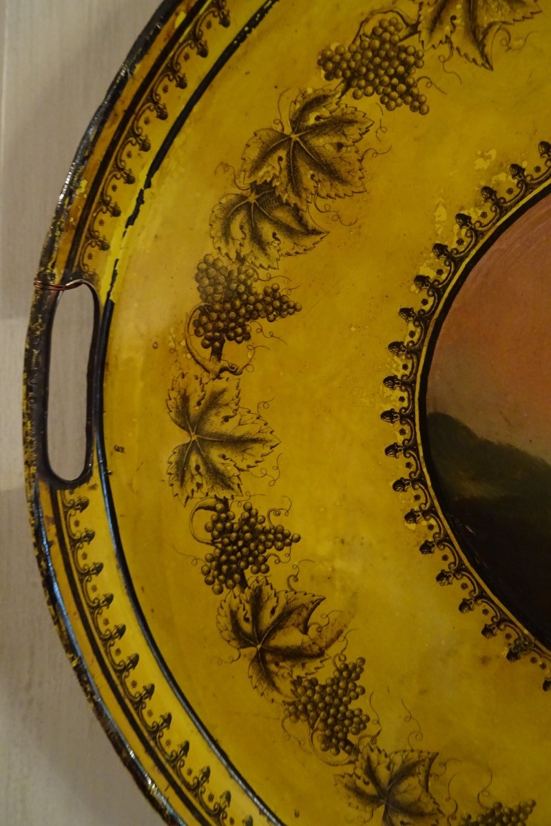 Restoration-period Painted Tin Top 76 Cm-photo-4