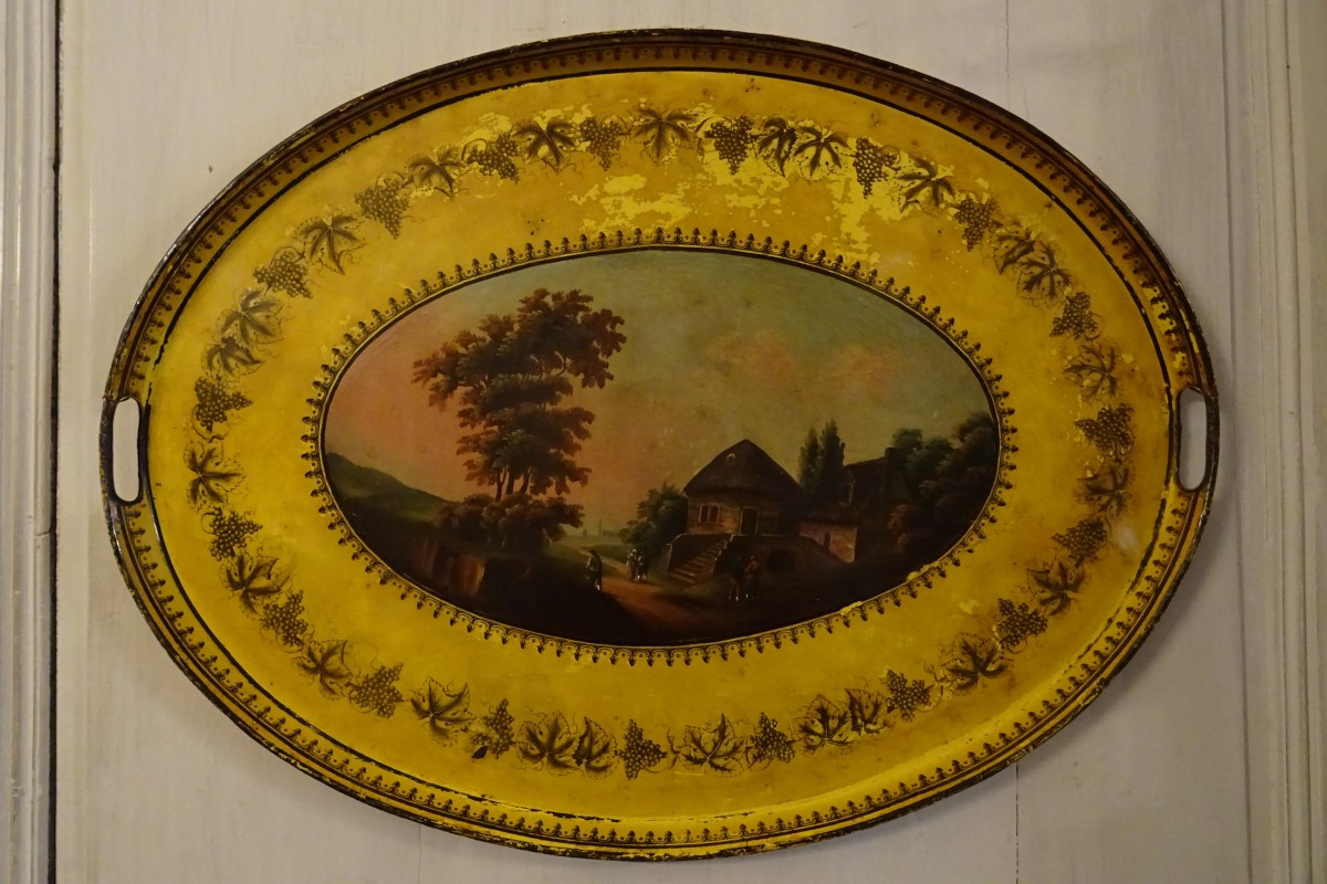 Restoration-period Painted Tin Top 76 Cm