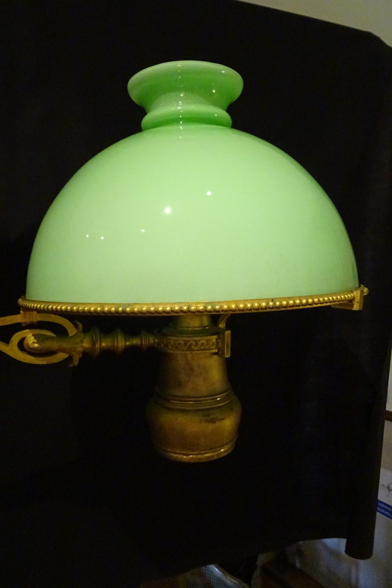 Lustre de billard en bronze doré d'époque Napoléon III-photo-4