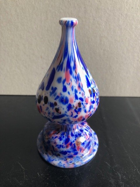 Touine ou secouette à tabac en verre tacheté XVIII ème, Tanville, Normandie -photo-2