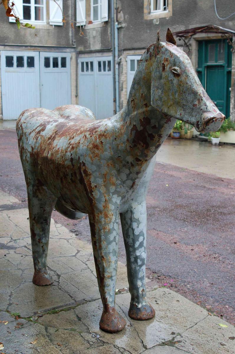 Large Sculpture Of Stylized Horse. Art Deco Or Modernist-photo-2